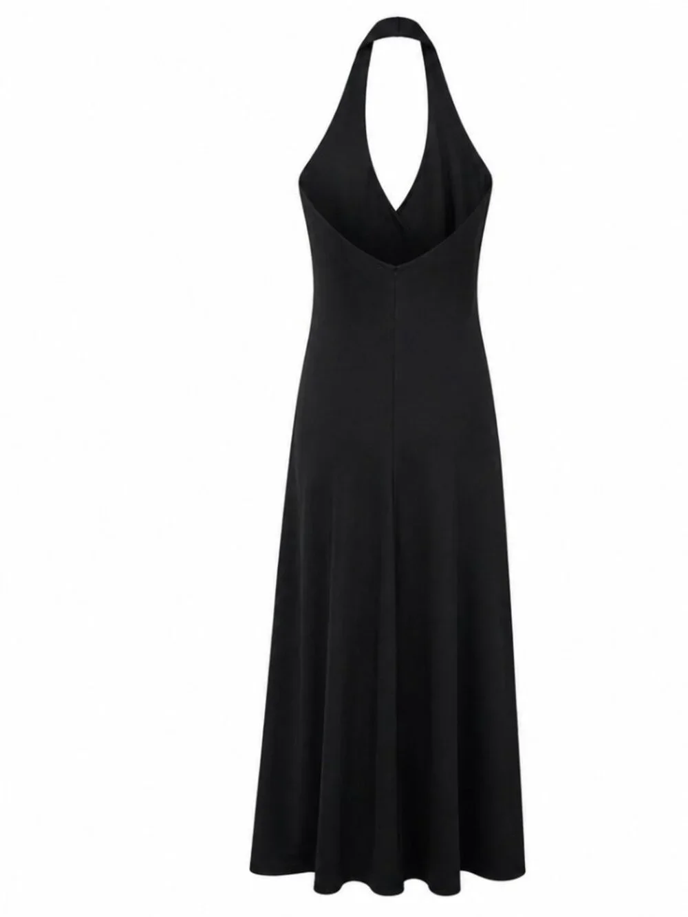 Laundry by Shelli Segal Black Halter Formal Gown – Size 10 – Deep V Neck - Picture 11 of 12